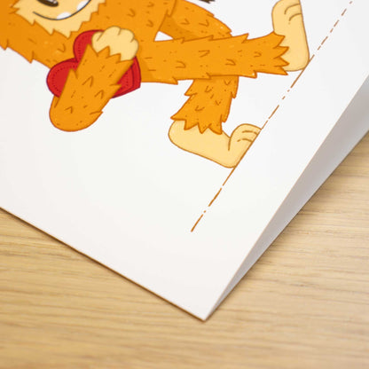 Romantic Bigfoot Blank Greeting Card