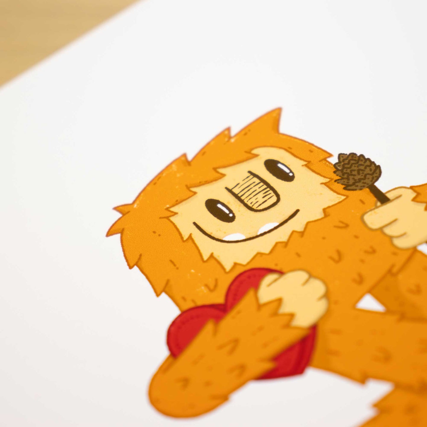 Romantic Bigfoot Blank Greeting Card