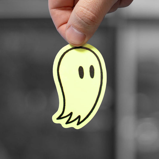 Ecto Fred the Ghost | Glow-in-the-Dark Sticker