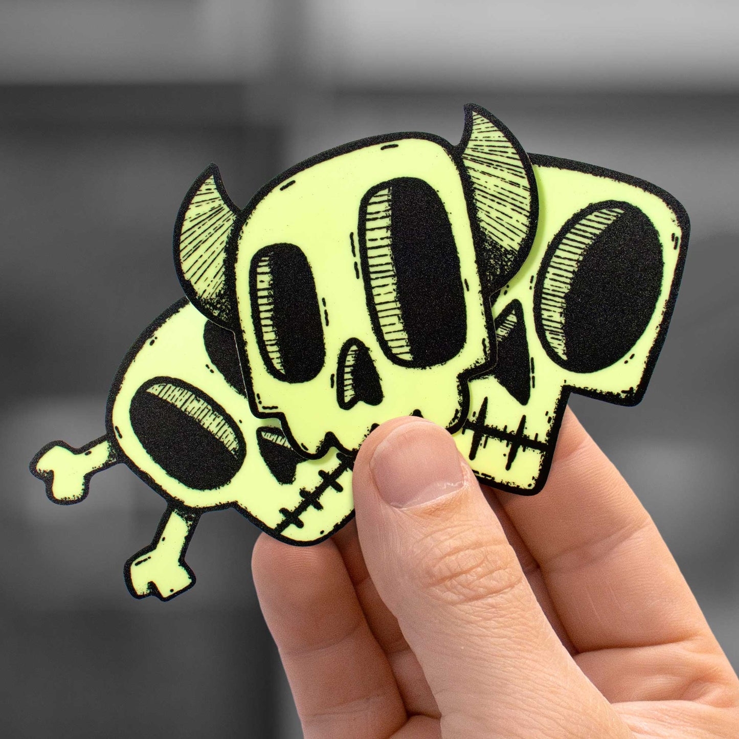 Ecto Glow-in-the-Dark Skulls Sticker Pack