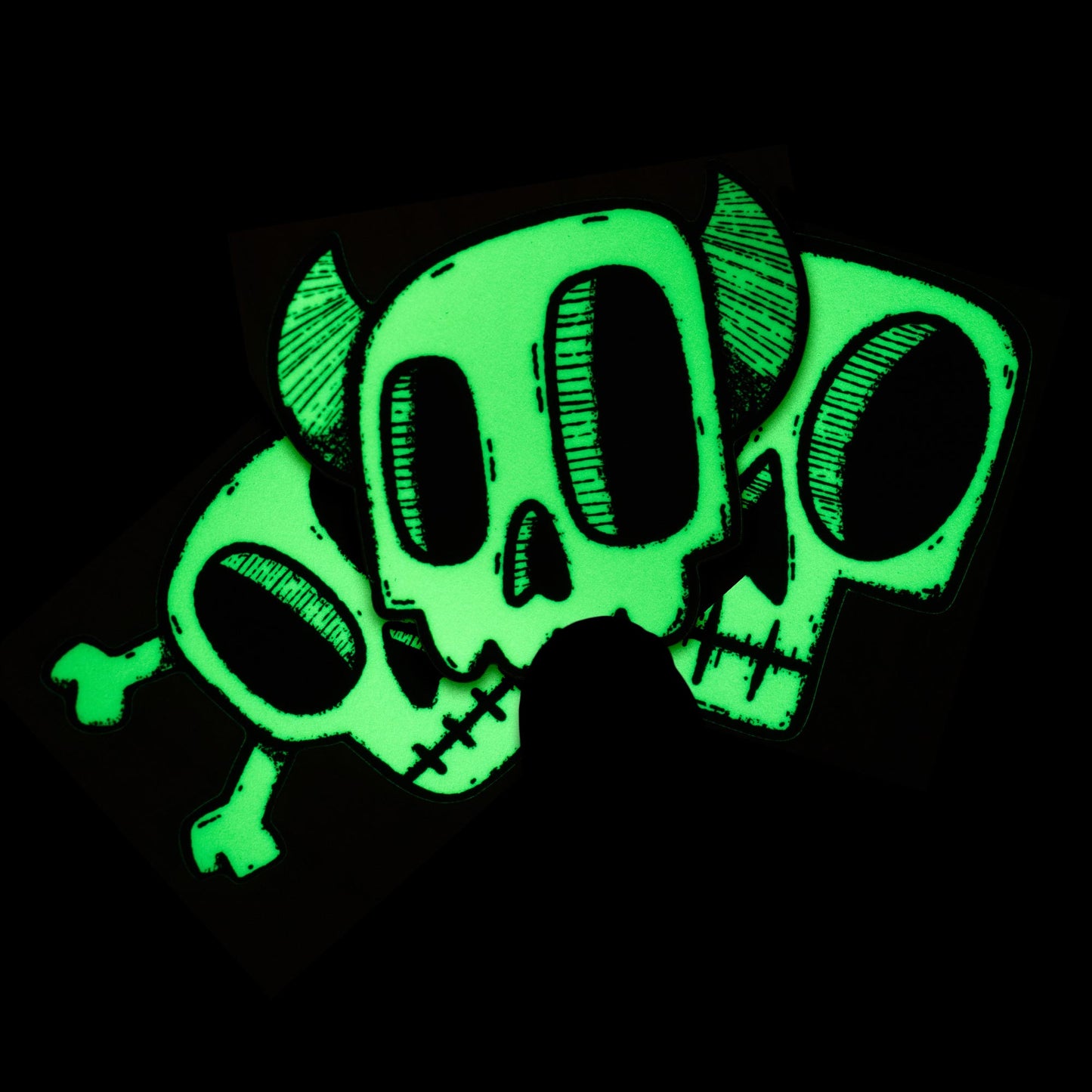 Ecto Glow-in-the-Dark Skulls Sticker Pack