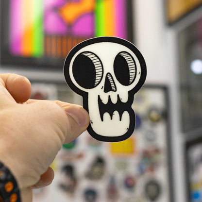 Glow-in-the-Dark Skull Sticker