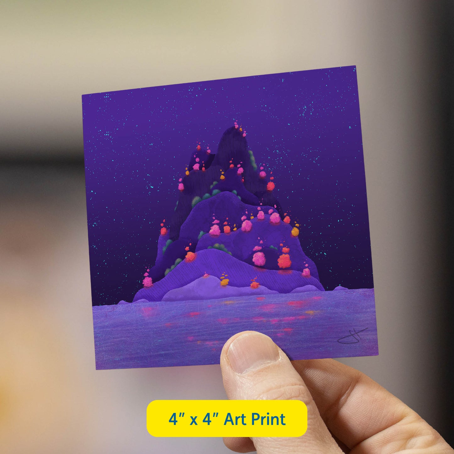 Vibrant Night Landscape Art Print