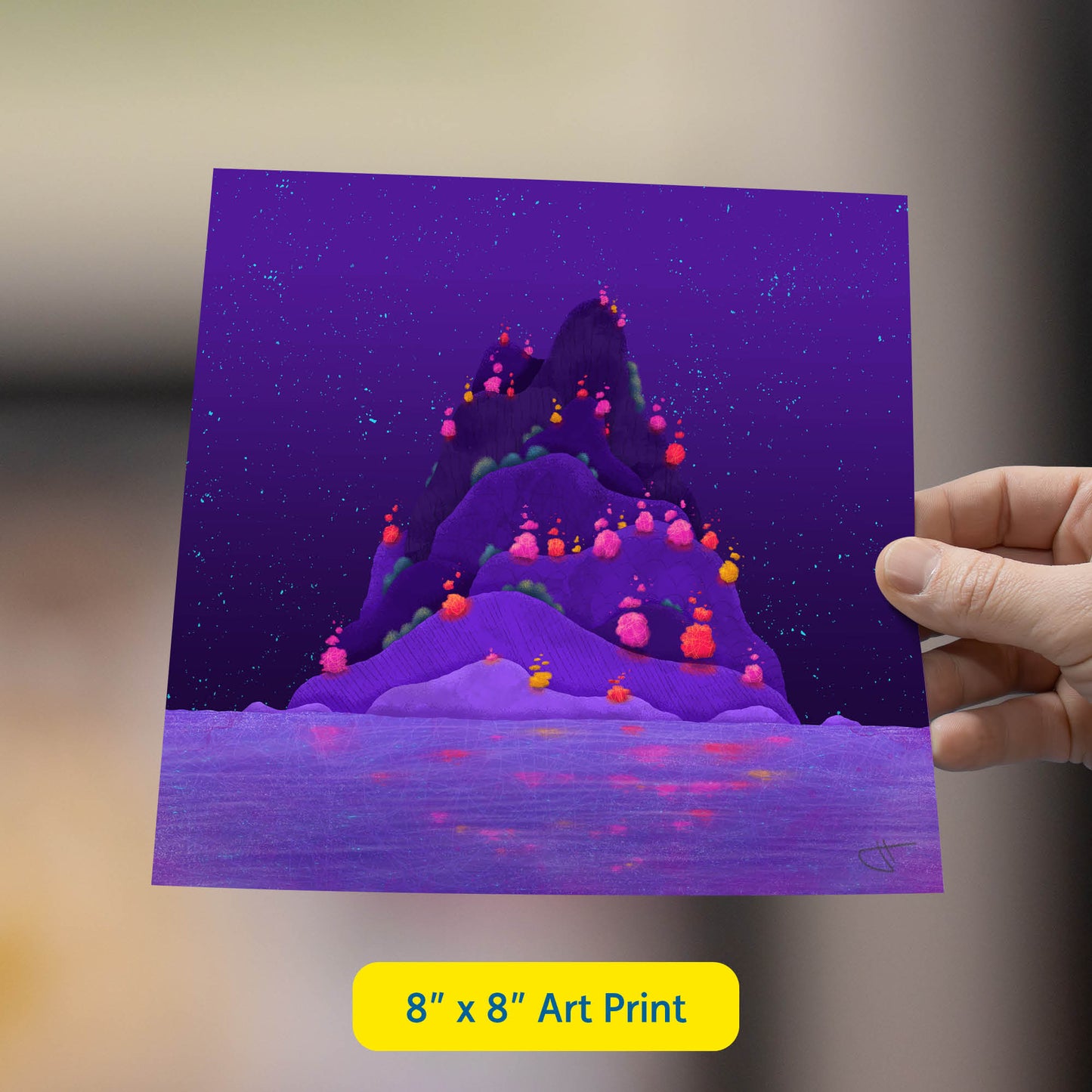 Vibrant Night Landscape Art Print
