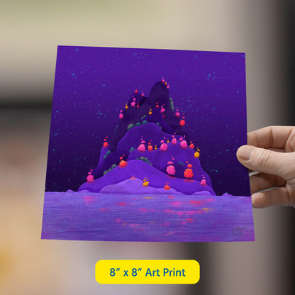 Vibrant Night Landscape Art Print