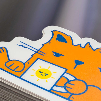 Grumpy Morning Cat Sticker