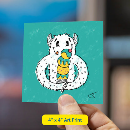 Ice Cream Monster Art Print
