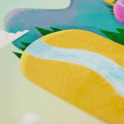 Island in the Clouds Art Print | Day Time
