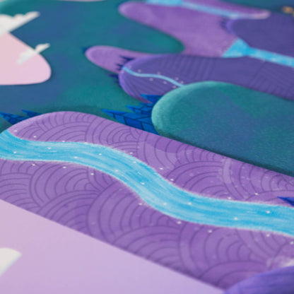 Island in the Clouds Art Print | Night Time