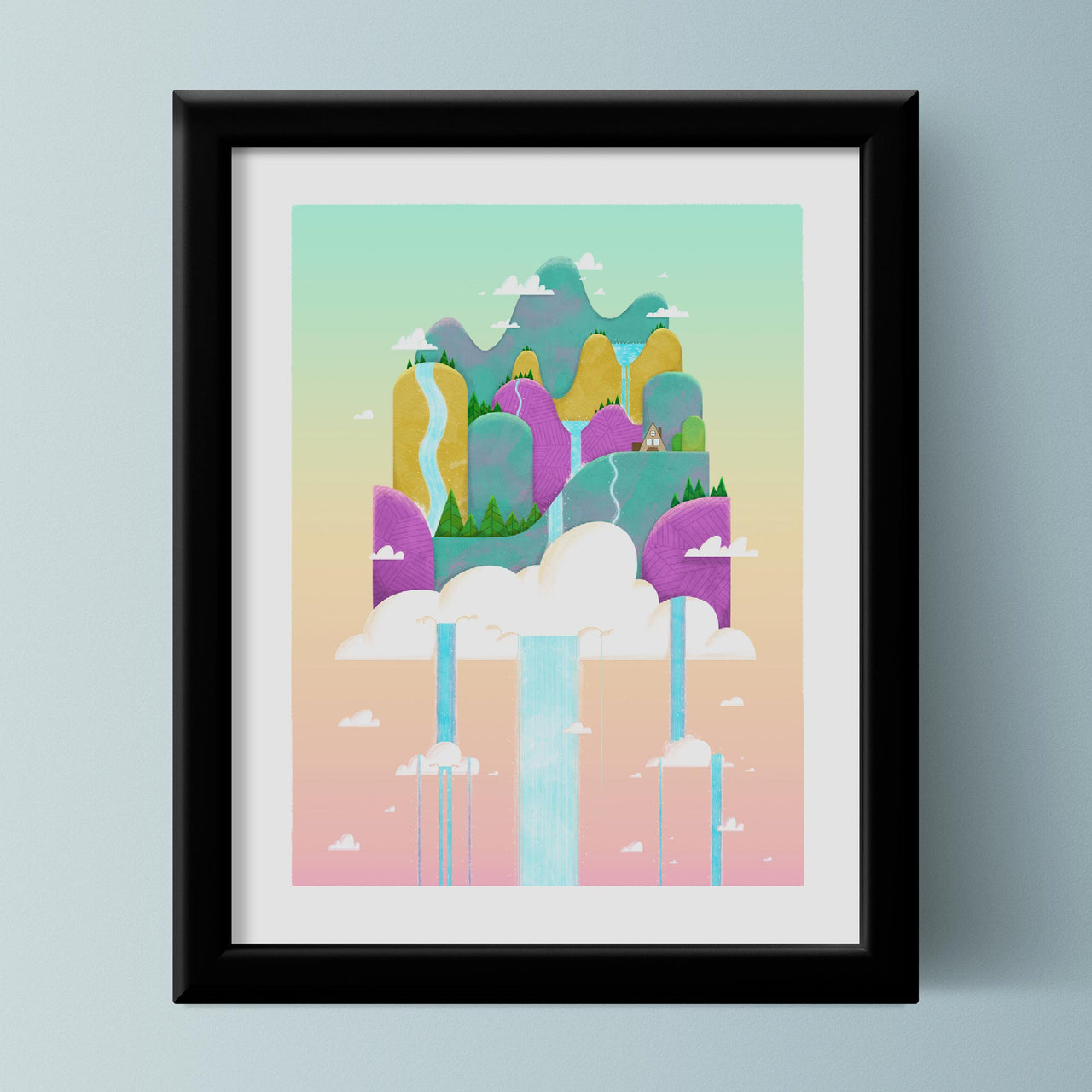 Island in the Clouds: Day | 11x14 Unframed Art Print
