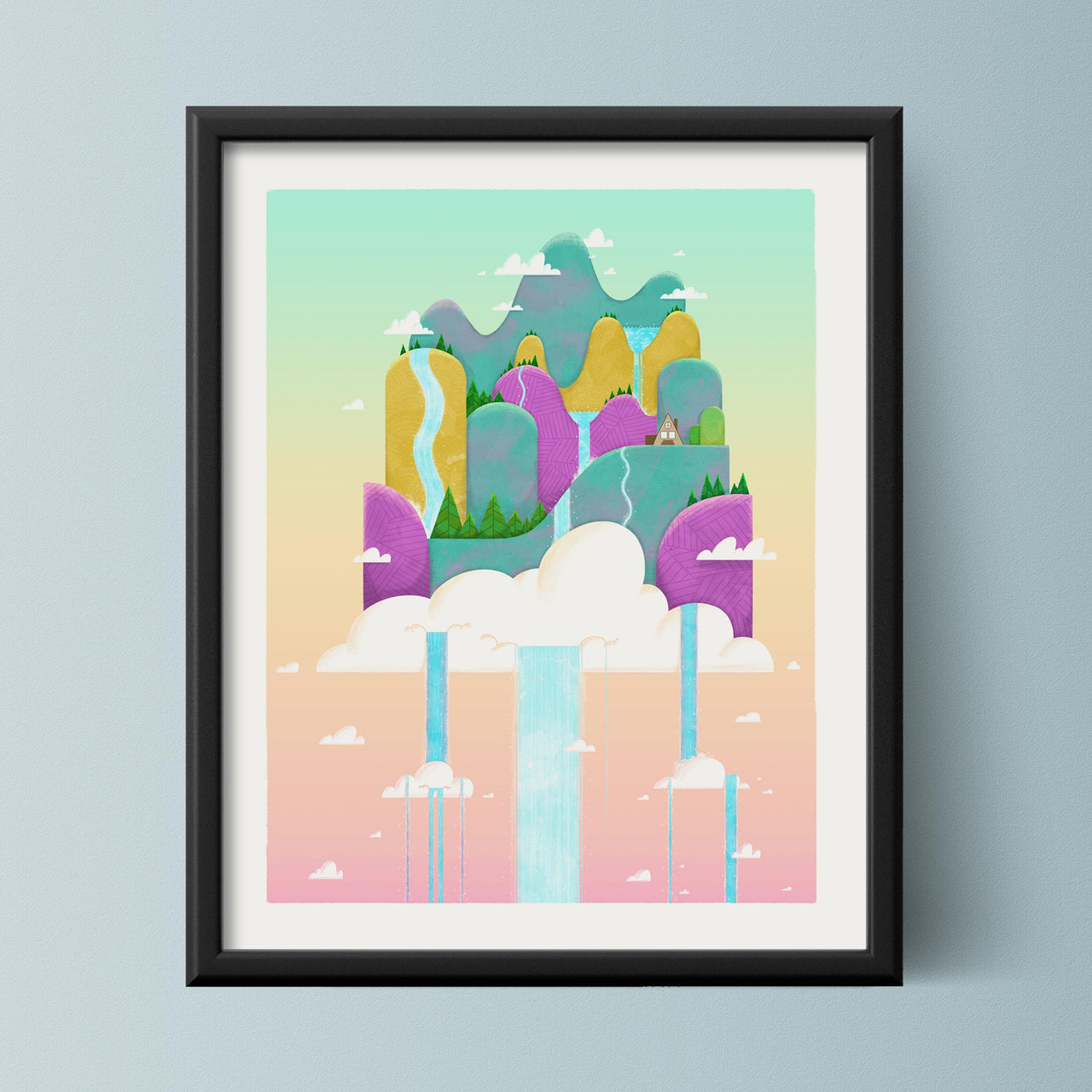 Island in the Clouds: Day | 16x20 Unframed Art Poster