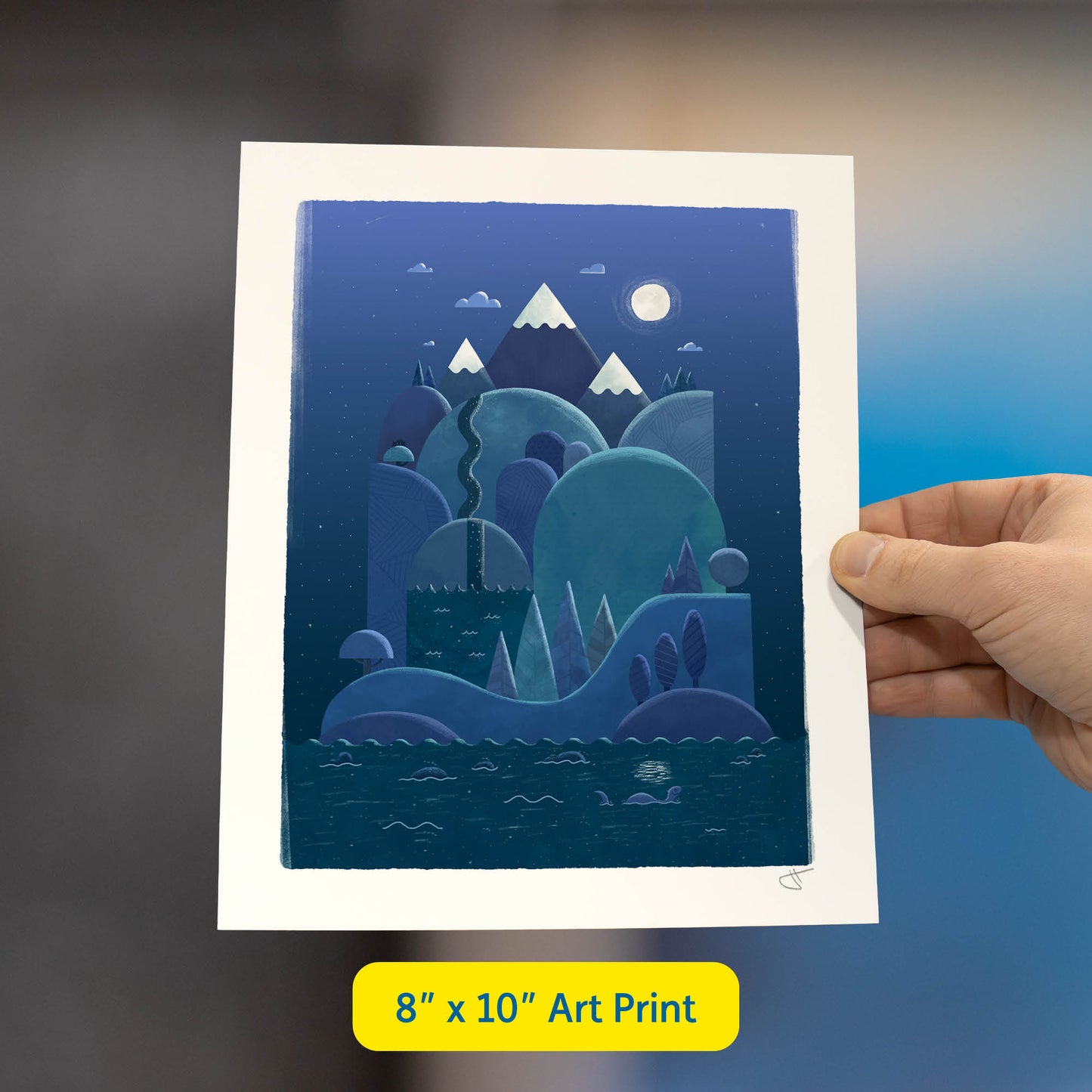 Nighttime Island Art Print