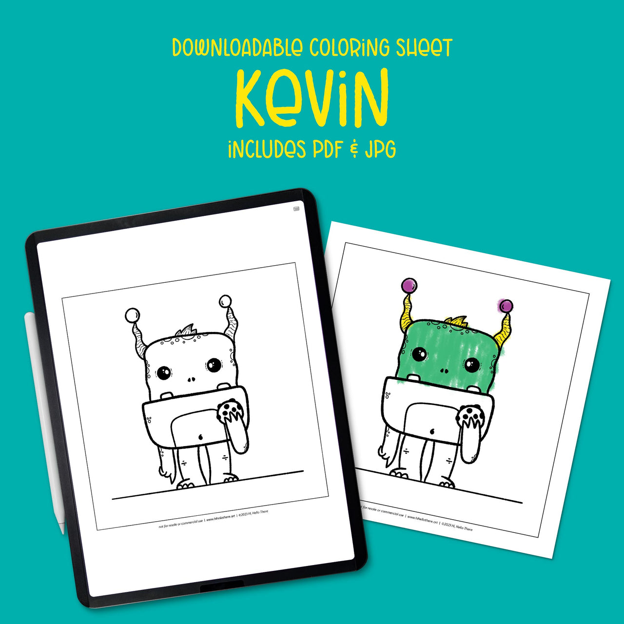 Kevin Downloadable Coloring Sheet
