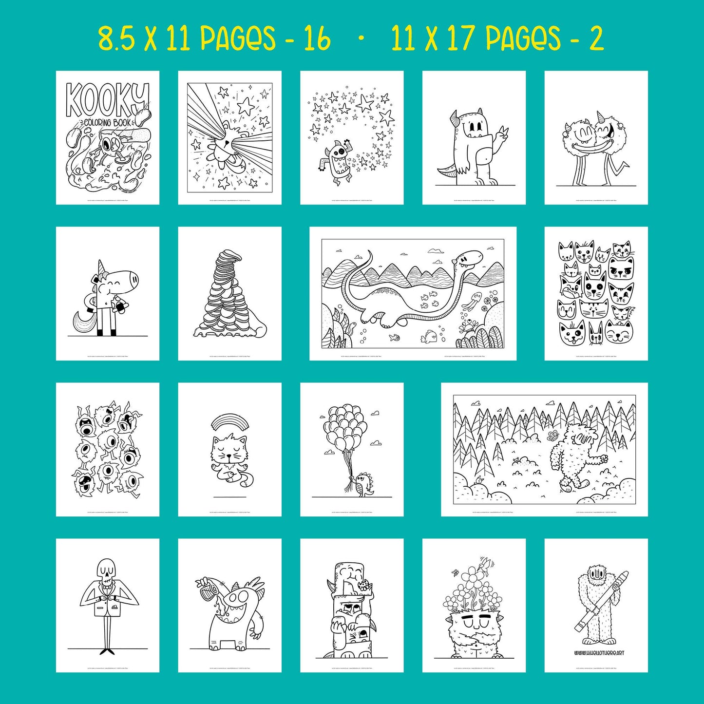 Kooky Coloring Book | Downloadable