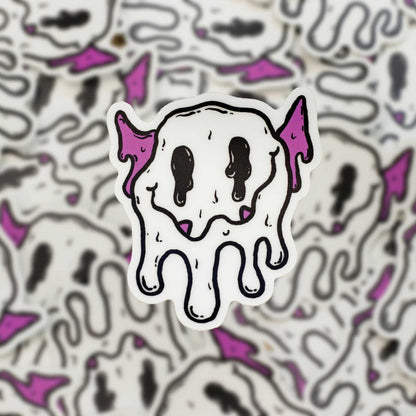 Melty Monster Smiley Face Sticker