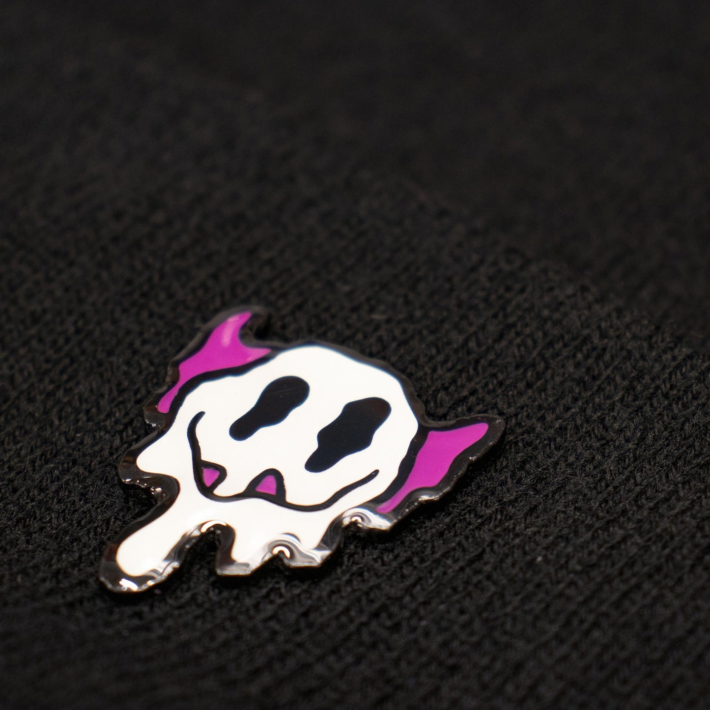 Melty Monster Smiley Face | Glow-in-the-dark Enamel Pin