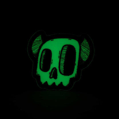 Glow-in-the-Dark Monster Skull Sticker