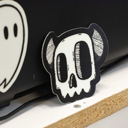 Glow-in-the-Dark Monster Skull Sticker