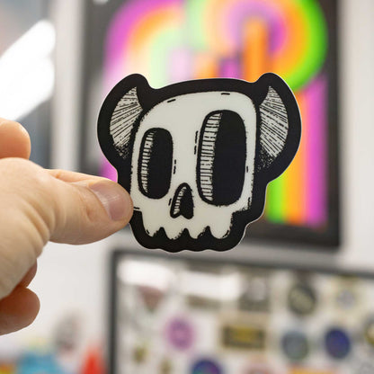 Glow-in-the-Dark Monster Skull Sticker