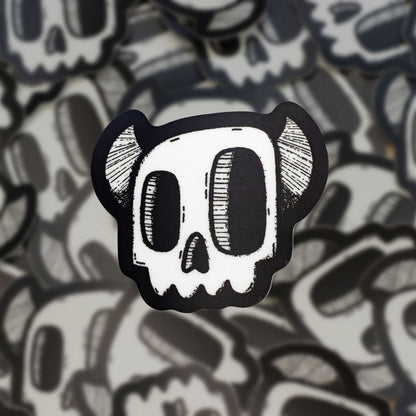 Glow-in-the-Dark Monster Skull Sticker