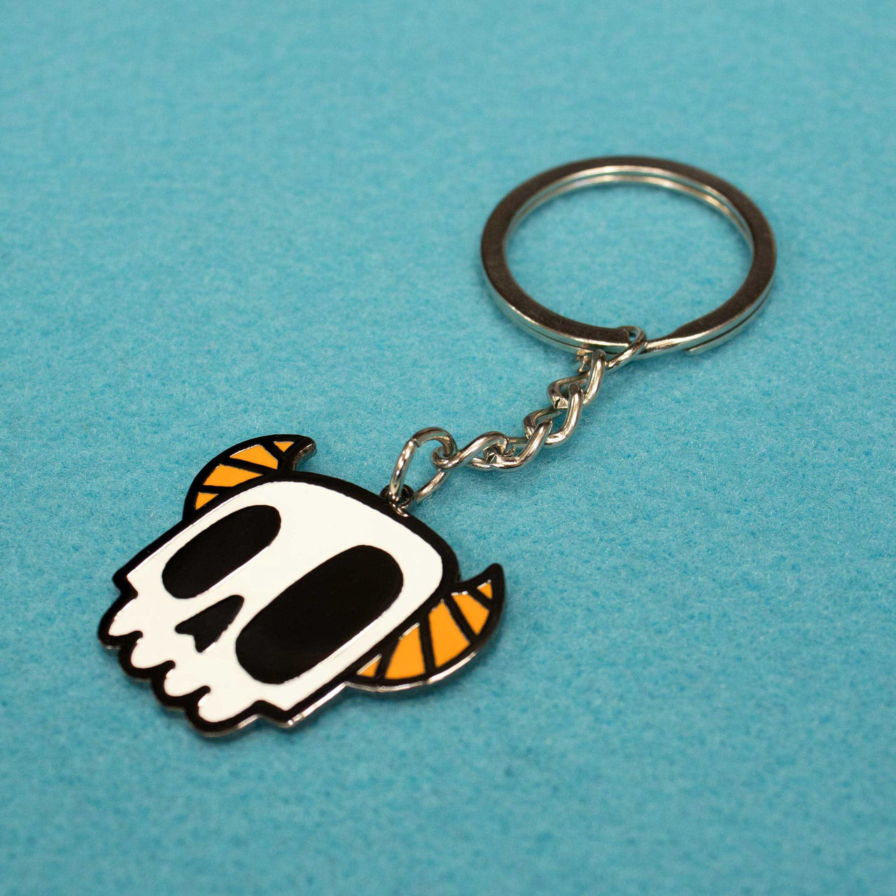 Monster Skull | Glow-in-the-Dark Enamel Keychain