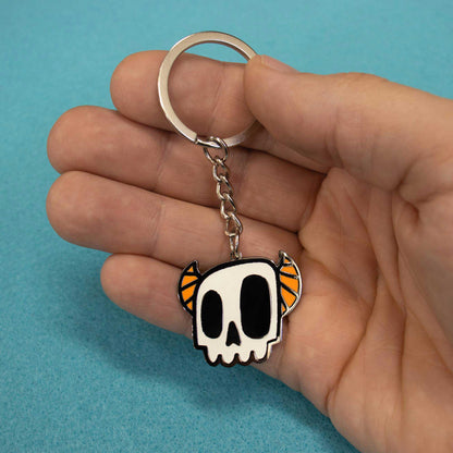 Monster Skull | Glow-in-the-Dark Enamel Keychain