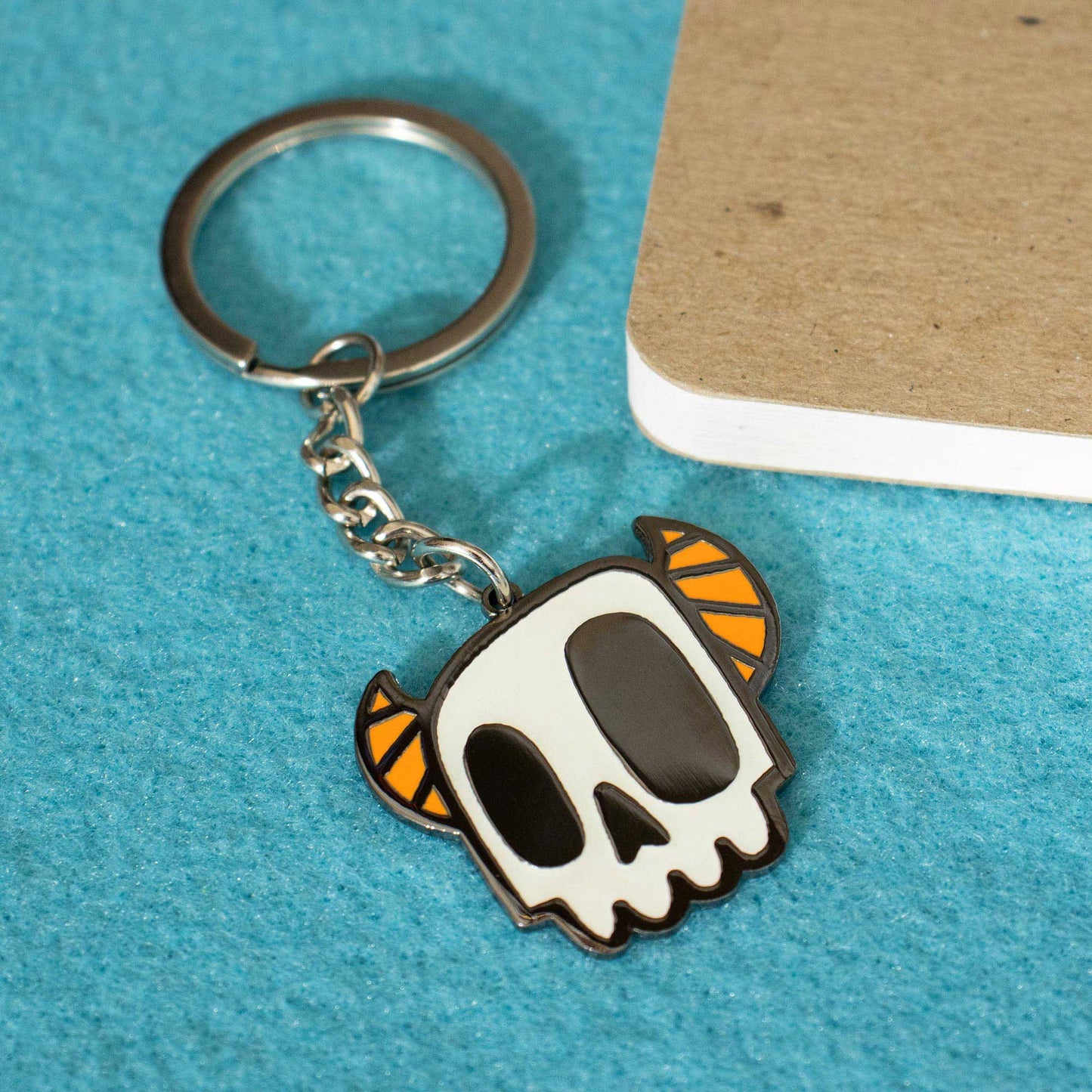 Monster Skull | Glow-in-the-Dark Enamel Keychain