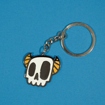 Monster Skull | Glow-in-the-Dark Enamel Keychain