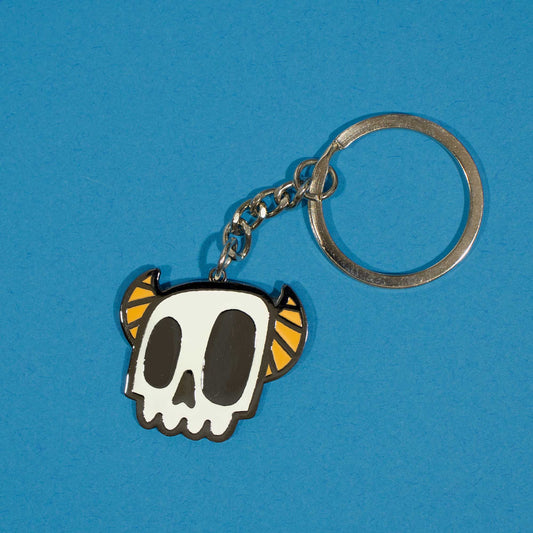 Monster Skull | Glow-in-the-Dark Enamel Keychain