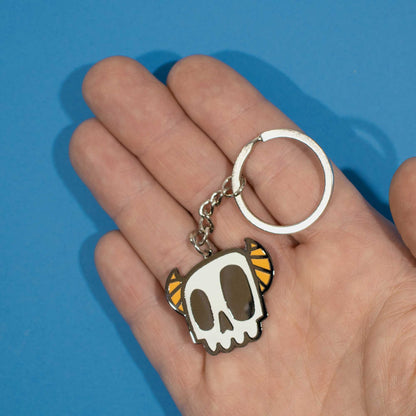 Monster Skull | Glow-in-the-Dark Enamel Keychain