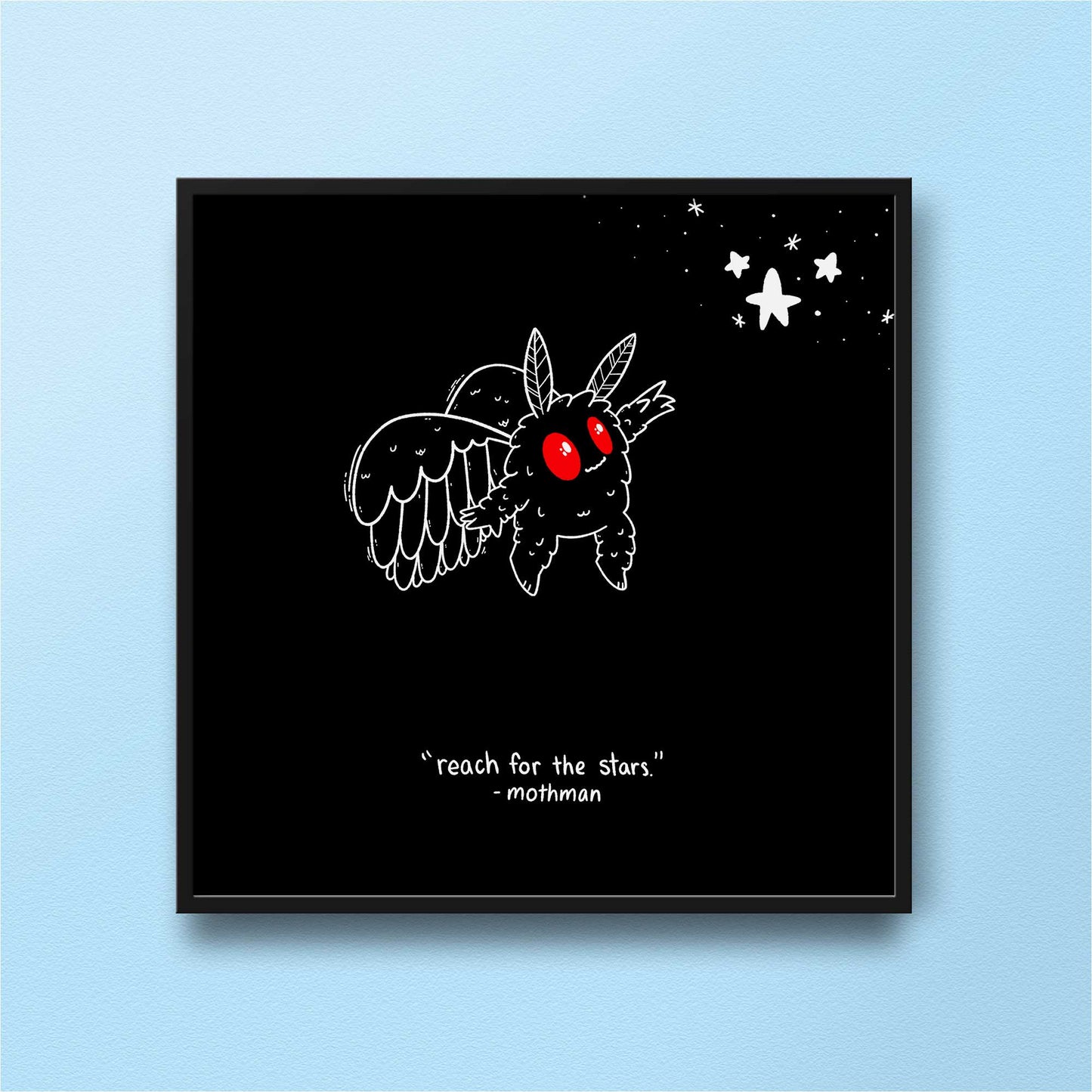 Mothman Reach for the Stars | Art Print