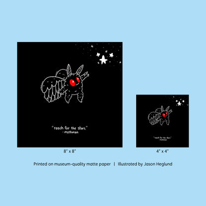Mothman Reach for the Stars | Art Print