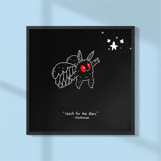 Mothman Reach for the Stars | Art Print