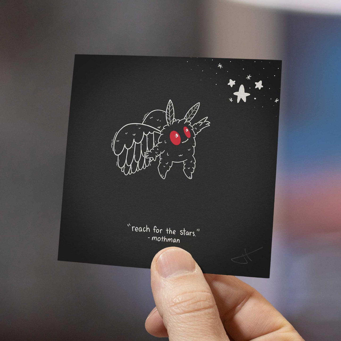Reach for the Stars – Mothman Art Print