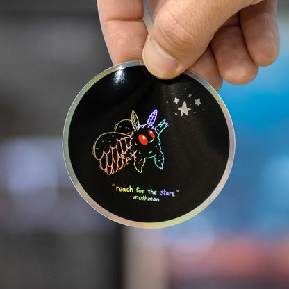 Holographic Mothman Sticker