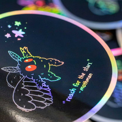 Holographic Mothman Sticker