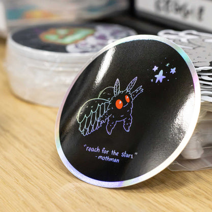 Holographic Mothman Sticker