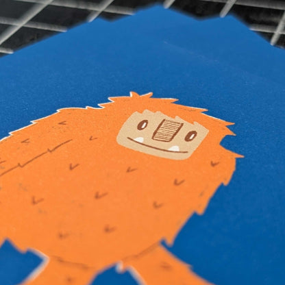 Peaceful Bigfoot | Mini Art Print