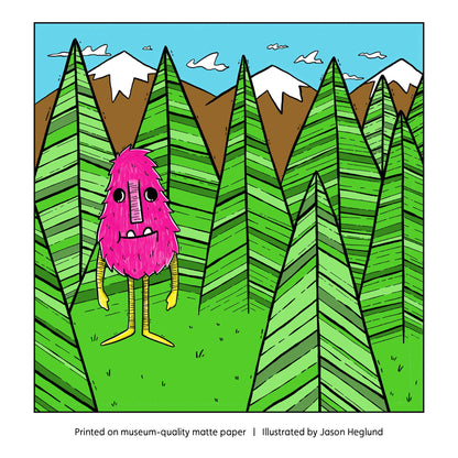 Pink Forest Monster | Art Print