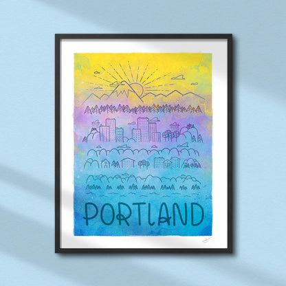 City of Portland Art Print