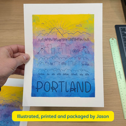 City of Portland Art Print
