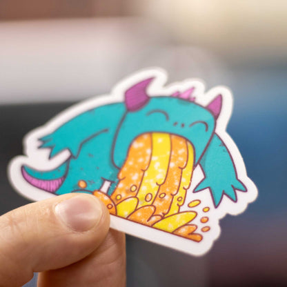 Pukey McPukerson the Puking Monster Sticker