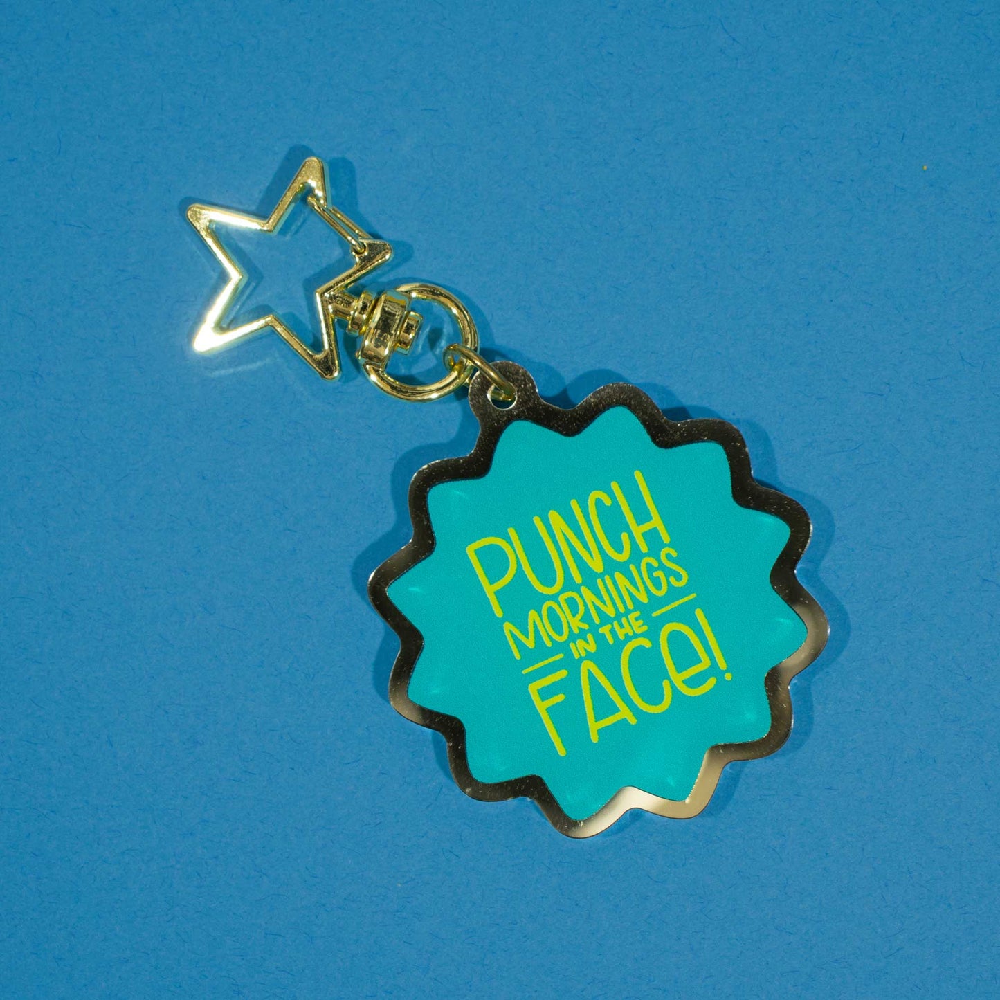 Punch Mornings in the Face Keychain