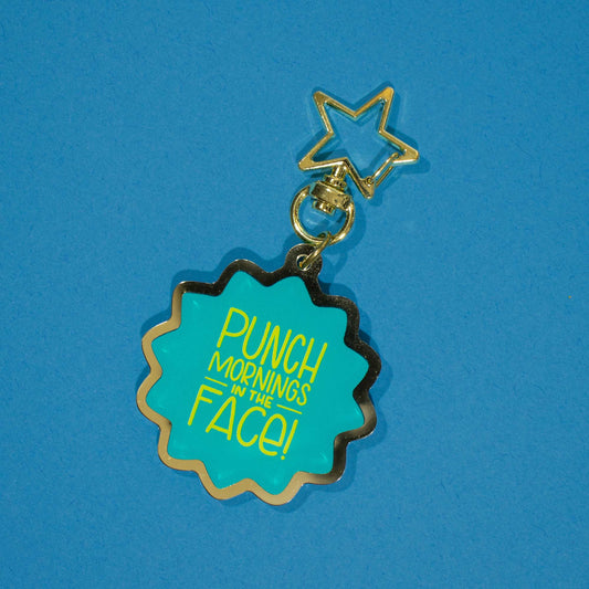 Punch Mornings in the Face Keychain