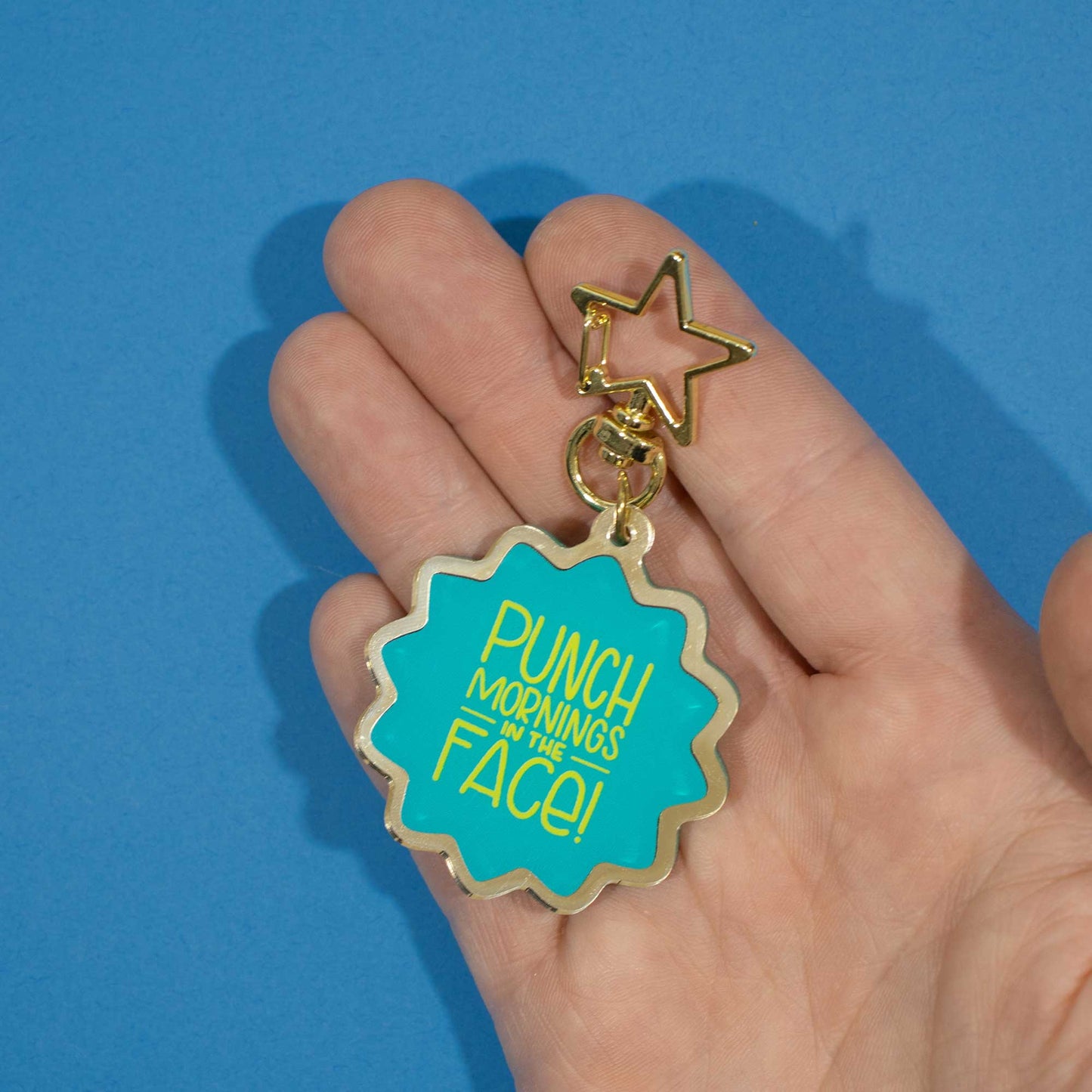 Punch Mornings in the Face Keychain