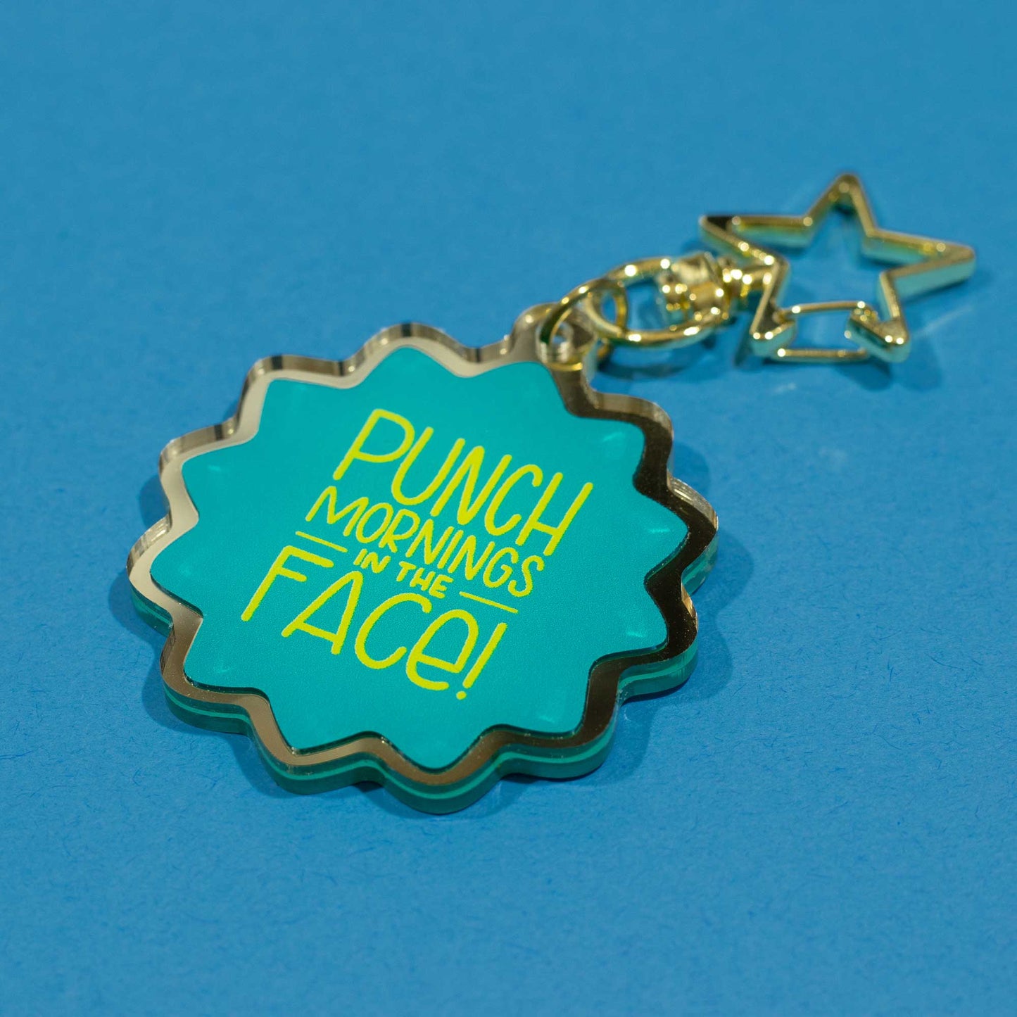 Punch Mornings in the Face Keychain
