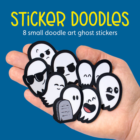 Ghost Sticker Doodles - Silly Mini Stickers