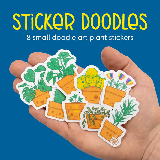 Potted Plant Sticker Doodles