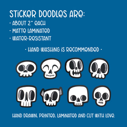 Skull Sticker Doodles - Mini Sticker Pack