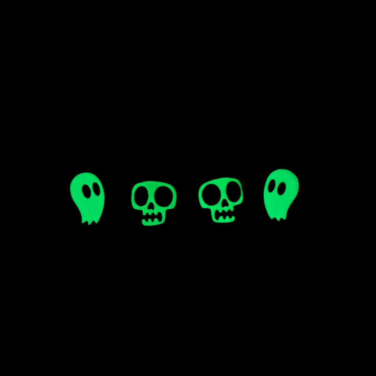 Glow in the Dark Earring Set - Skulls and Ghosts